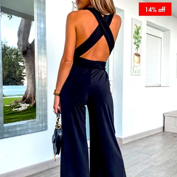 Pants - NWOT 🤩 Multi-tie jersey jumpsuit.